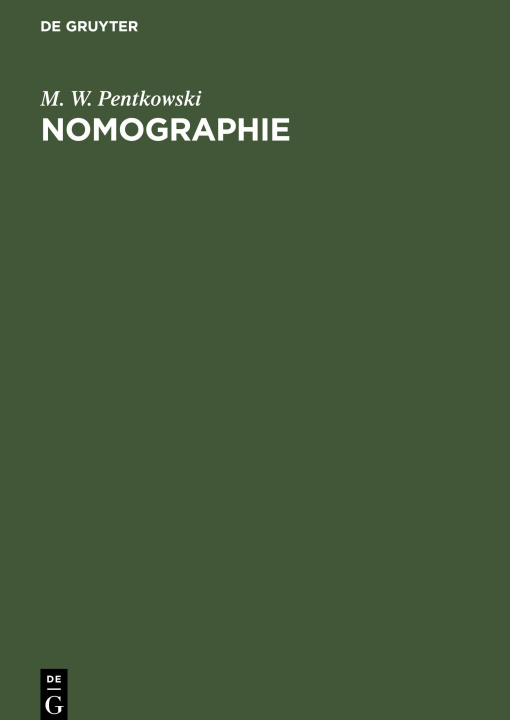 Knjiga Nomographie M. W. Pentkowski