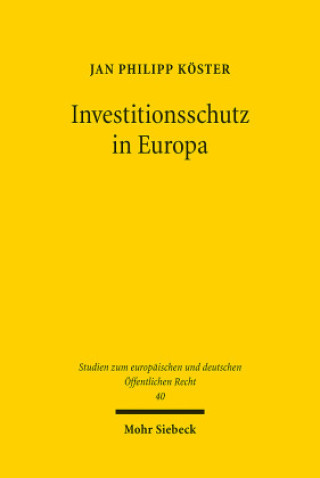 Libro Investitionsschutz in Europa 