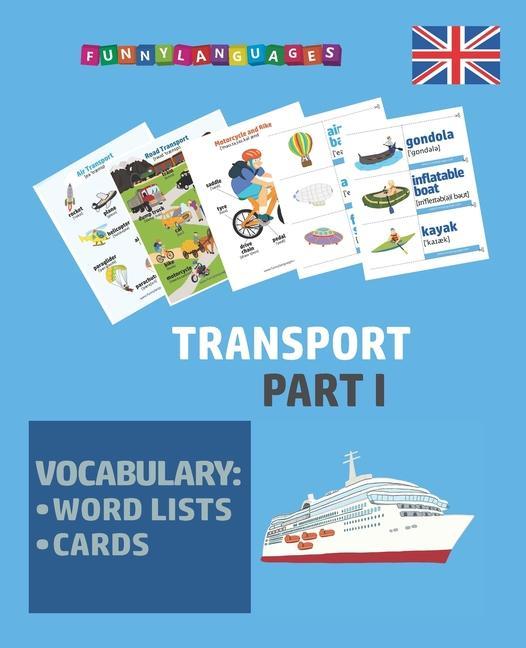Carte English vocabulary for kids. Transport. Part I 