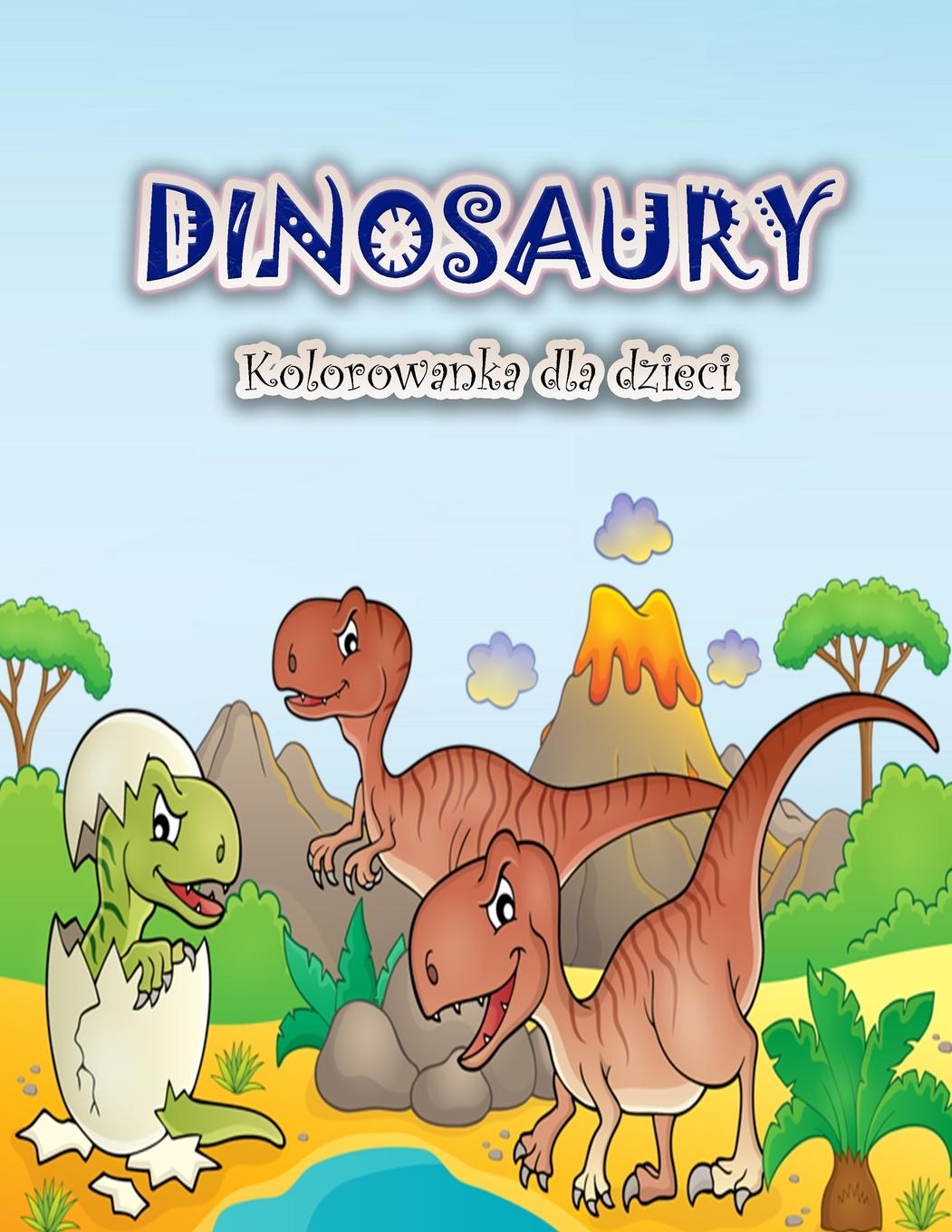 Kniha Kolorowanka dla dzieci z dinozaurami 
