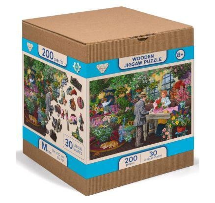 Játék Wooden City Puzzle Květinářství 200 dílků, dřevěné 