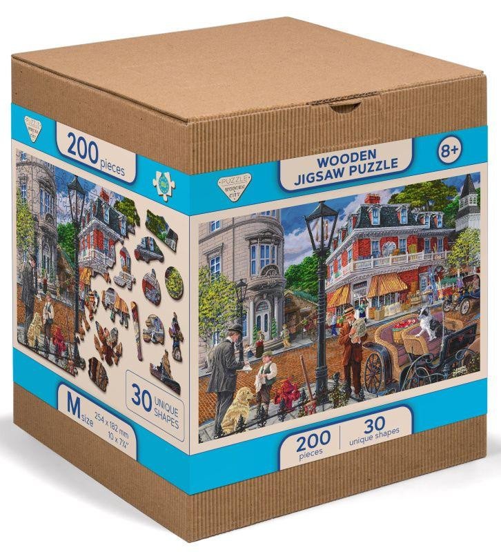 Hra/Hračka Wooden City Puzzle Hlavní ulice 200 dílků, dřevěné 