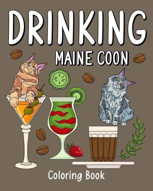 Carte Drinking Maine Coon Coloring Book 