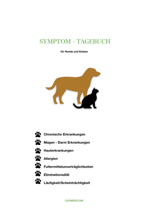 Kniha Symptom-Tagebuch fur Hunde und Katzen 