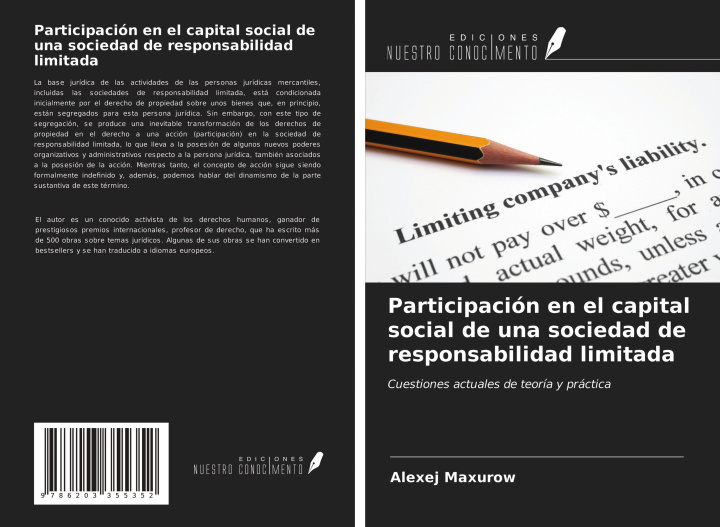 Kniha Participación en el capital social de una sociedad de responsabilidad limitada 