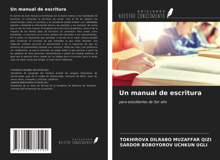 Knjiga Un manual de escritura Sardor Boboyorov Uchkun Ugli