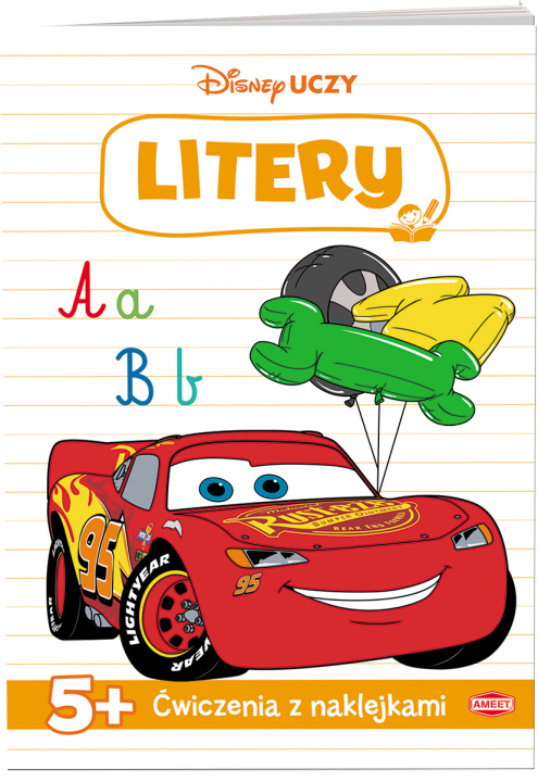 Livre Disney uczy auta Ćwiczenia z naklejkami litery UDN-9304 Opracowanie zbiorowe