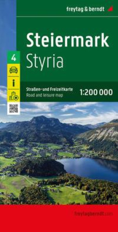 Nyomtatványok Steiermark, Straßen- und Freizeitkarte 1:200.000, freytag & berndt 