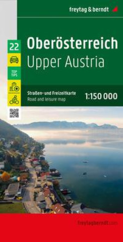 Tiskovina Oberösterreich, Straßen- und Freizeitkarte 1:150.000, freytag & berndt 