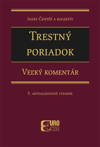 Book Trestný poriadok Jozef Čentéš
