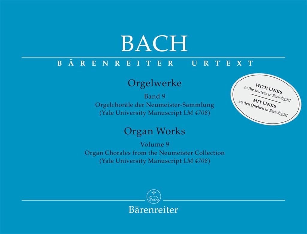 Buch JOHANN SEBASTIAN BACH : ORGAN WORKS VOLUME 9 ORGAN CHORALES FROM THE NEUMEISTER JOHANN SEBASTIAN BAC