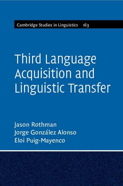 Carte Third Language Acquisition and Linguistic Transfer Jason Rothman