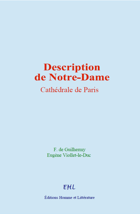 Book Description de Notre-Dame De Guilhermy