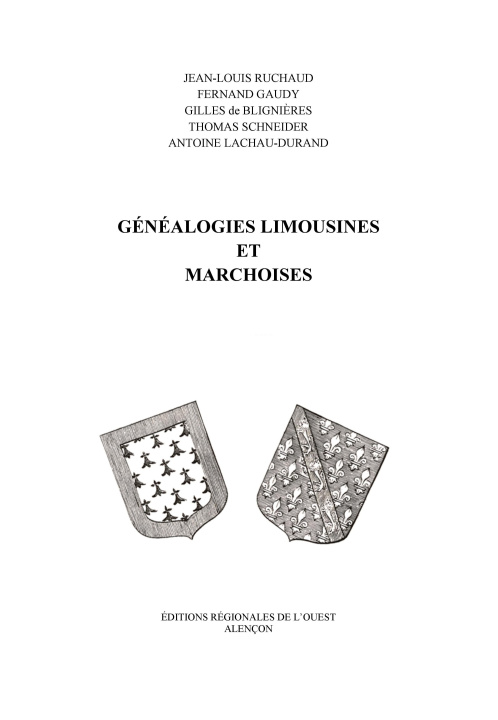 Buch Généalogies Limousines et Marchoises T20 Ruchaud