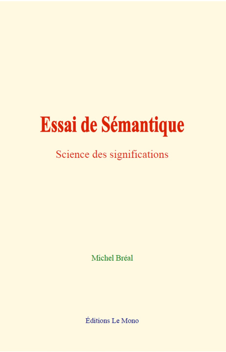 Książka Essai de Sémantique Bréal