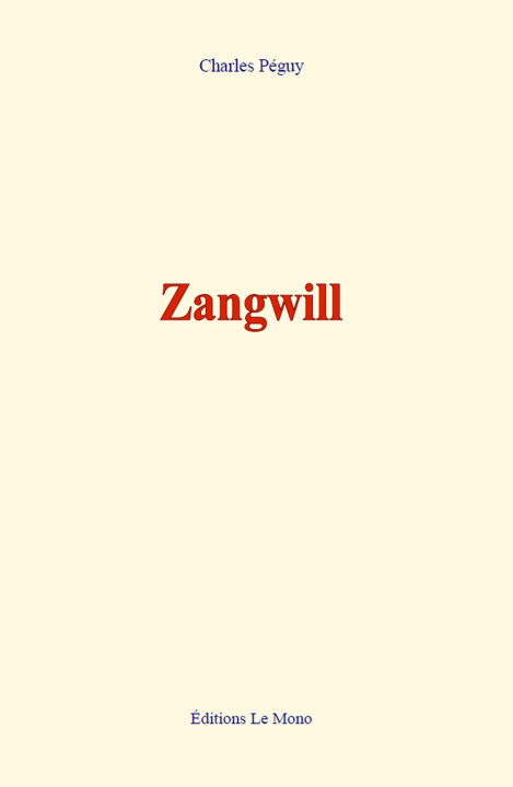 Book Zangwill Peguy