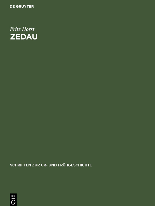 Knjiga Zedau Fritz Horst