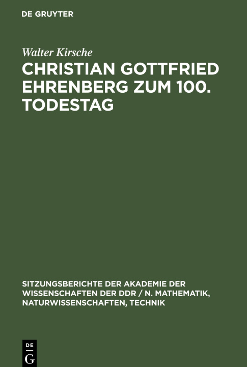 Carte Christian Gottfried Ehrenberg zum 100. Todestag 