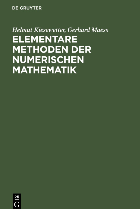 Knjiga Elementare Methoden der numerischen Mathematik Gerhard Maess