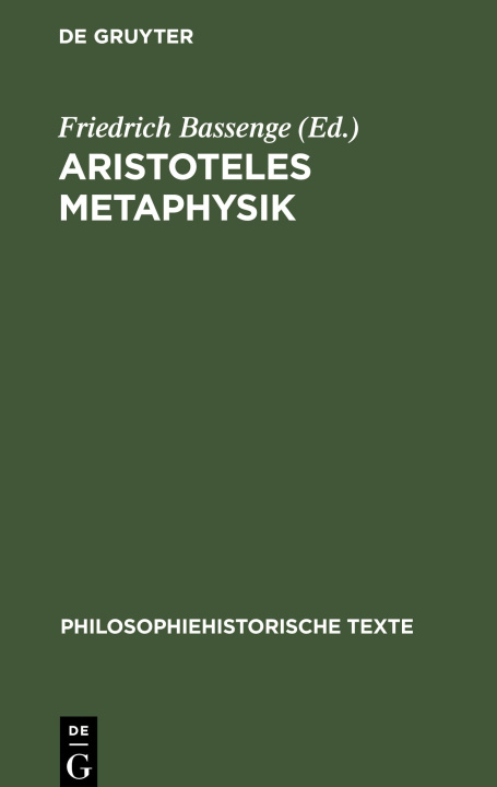 Kniha Aristoteles Metaphysik 