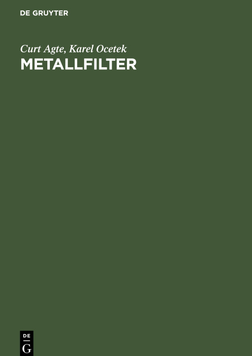 Knjiga Metallfilter Karel Ocetek