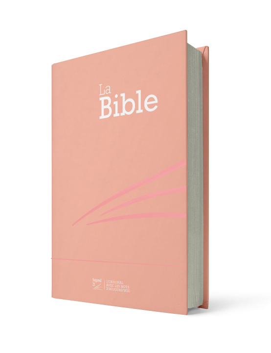 Carte Bible Segond 21 compacte couverture rigide skivertex rose guimauve Segond 21