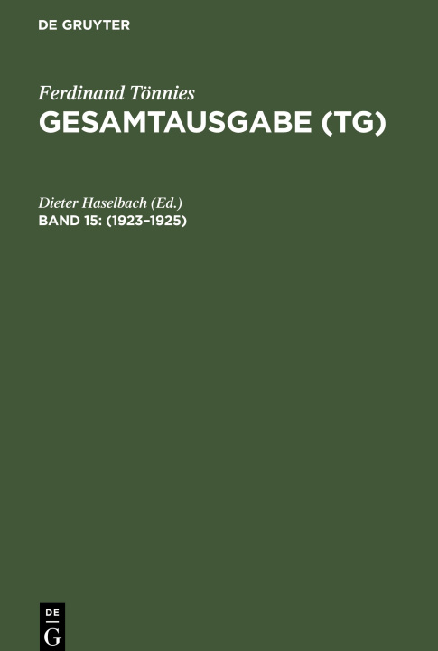 Book 1923-1925 Dieter Haselbach