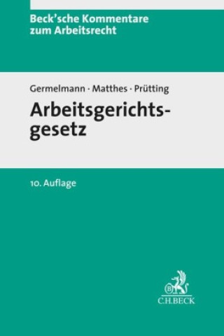 Livro Arbeitsgerichtsgesetz Claas-Hinrich Germelmann
