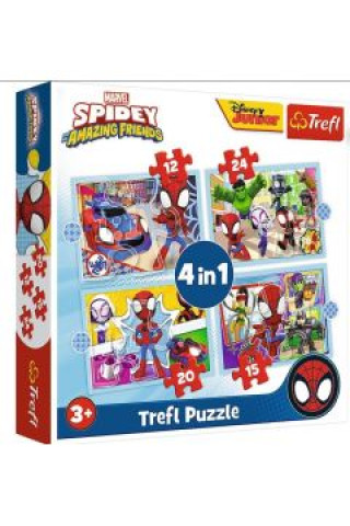 Játék Puzzle Spidey a jeho úžasní přátelé 4v1 