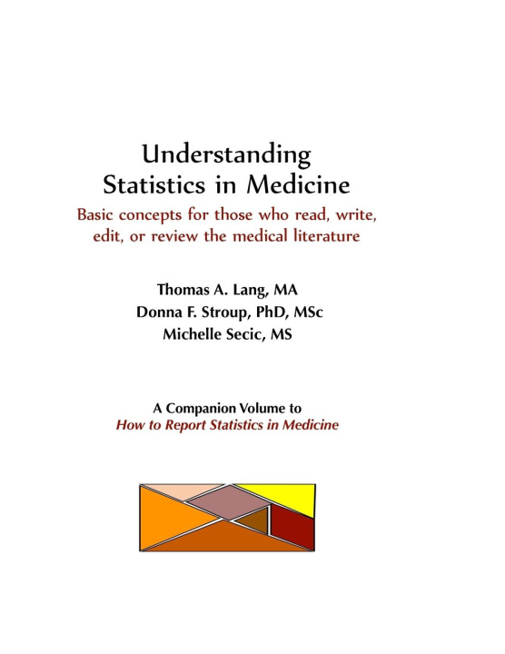 Carte Understanding Statistics in Medicine Donna Stroup
