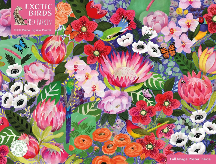 Kniha Adult Sustainable Jigsaw Puzzle Bex Parkin: Exotic Birds: 1000-Pieces. Ethical, Sustainable, Earth-Friendly 