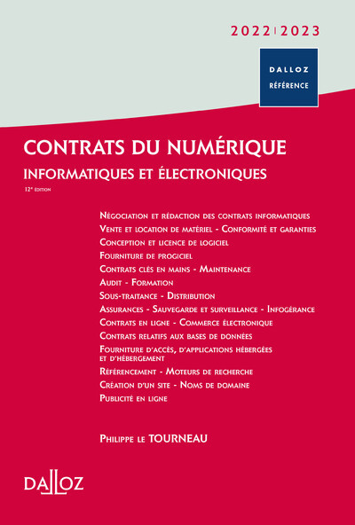 Kniha Contrats du numérique 2022/23 12ed - Informatiques et électroniques collegium
