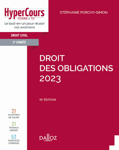 Kniha Droit des obligations 2023 15ed Stéphanie Porchy-Simon