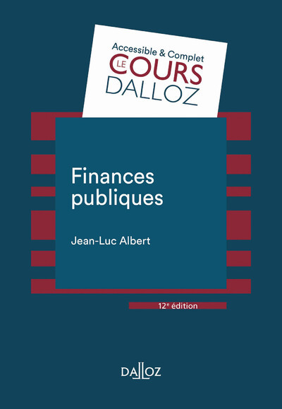 Carte Finances publiques 12ed Jean-Luc Albert