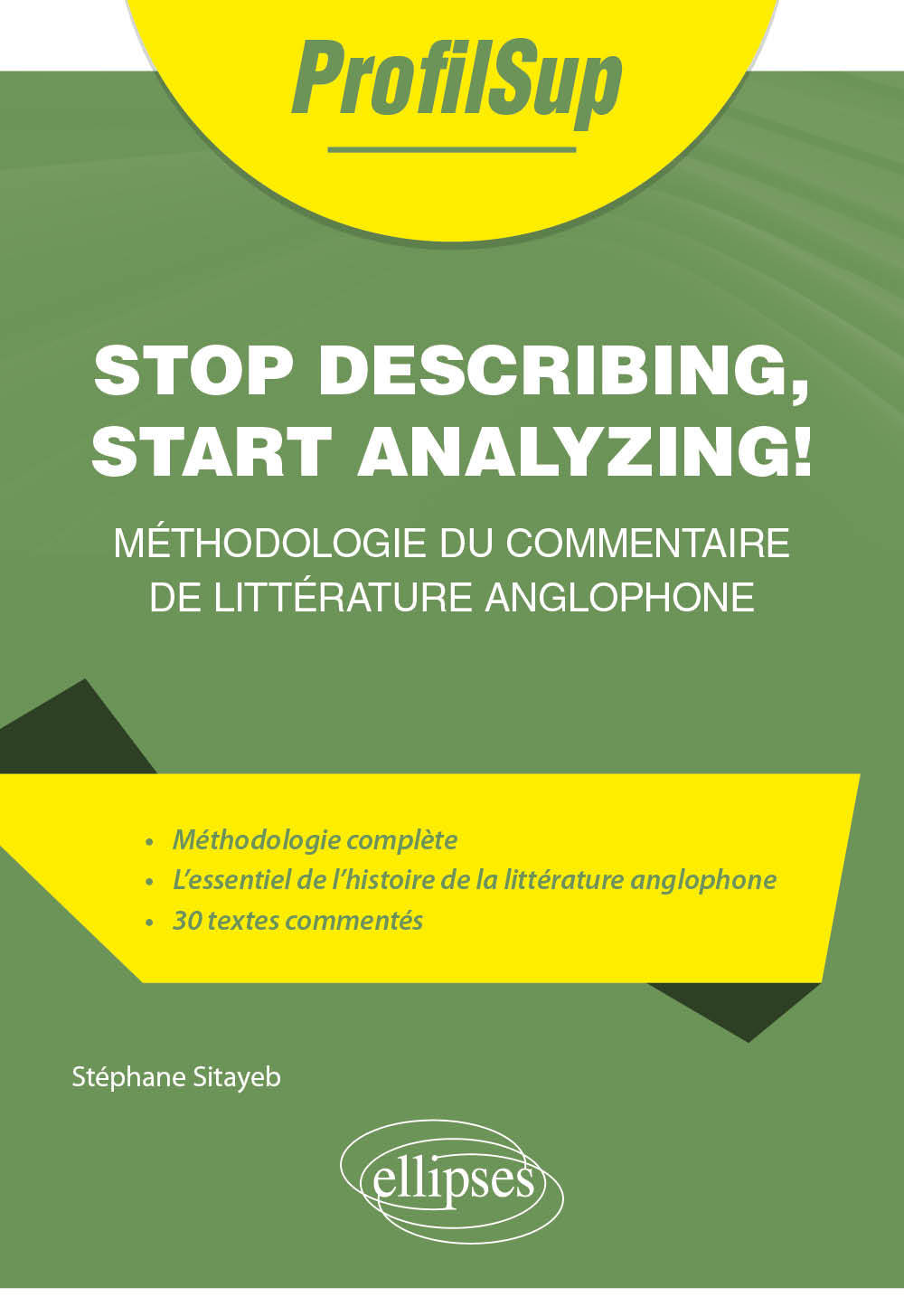 Knjiga Stop describing, start analyzing ! Sitayeb