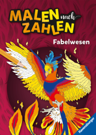 Carte Ravensburger Malen nach Zahlen Fabelwesen - 32 Motive - 24 Farben - Malbuch mit nummerierten Ausmalfeldern für fortgeschrittene Fans der Reihe 