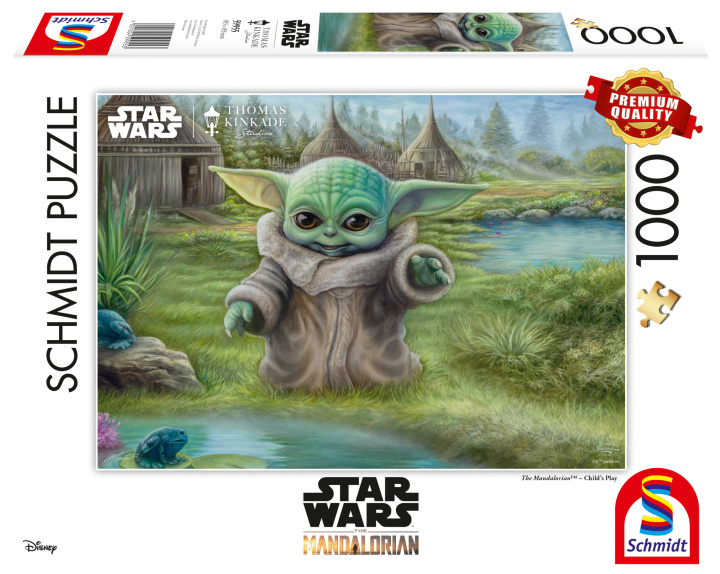 Joc / Jucărie Puzzle 1000 PQ Star Wars The Mandalorian Baby Yoda T. Kinkade 110805 