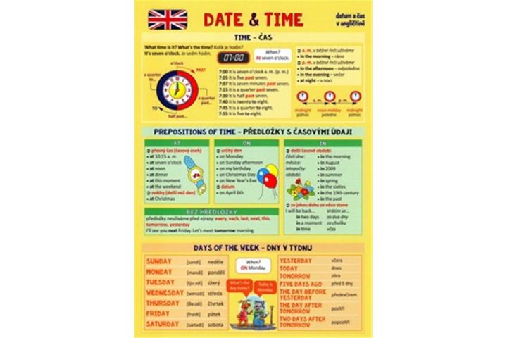 Carte Angličtina Date & Time - Pomůcka pro školáky 