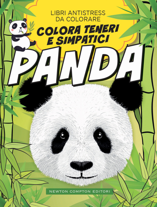 Carte Colora teneri simpatici panda. Libri antistress da colorare 