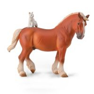 Game/Toy Draft Horse with cat 