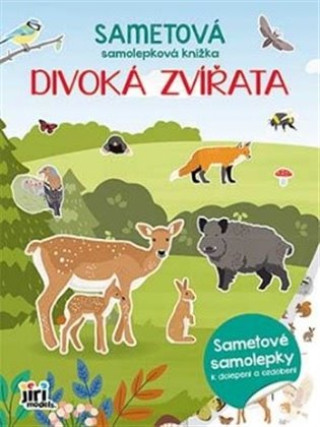 Kniha Sametová samolepková knížka Divoká zvířata 