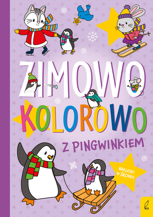 Kniha Zimowo kolorowo Z pingwinkiem 