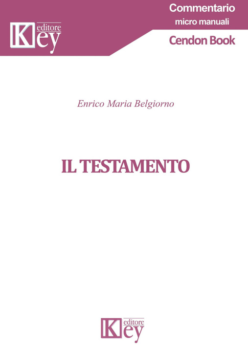 Книга testamento Enrico Maria Belgiorno