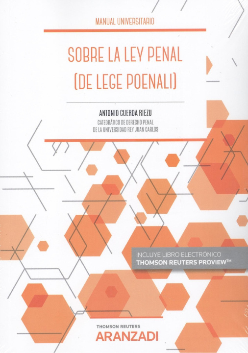 Carte Sobre la ley penal (De lege poenali) (Papel + e-book) ANTONIO CUERDA RIEZU