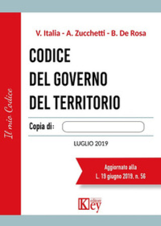 Kniha Codice del governo del territorio Vittorio Italia