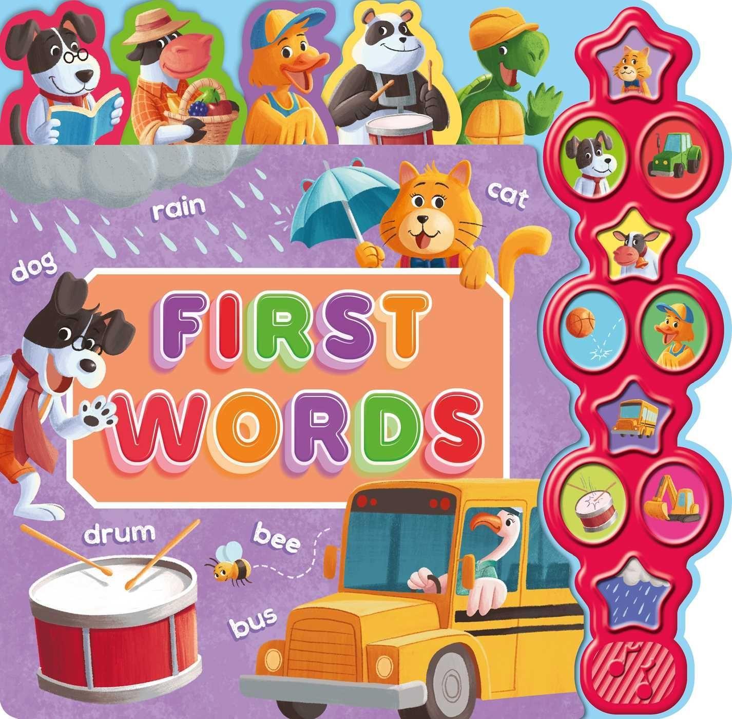 Книга First Words: Interactive Children's Sound Book with 10 Buttons Arief Putra