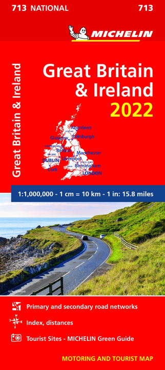 Tiskovina Great Britain & Ireland 2022 - Michelin National Map 713 