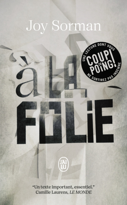 Book À la folie JOY SORMAN