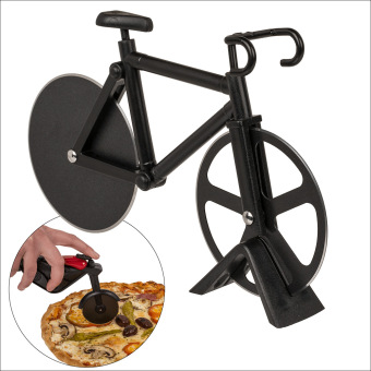 Spel/speelgoed Pizza-Schneider Fahrrad, ca. 18 x 12 x 8 cm, Material ABS und Metall 