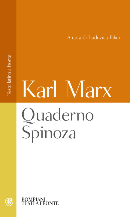 Carte Quaderno Spinoza. Testo latino a fronte Karl Marx